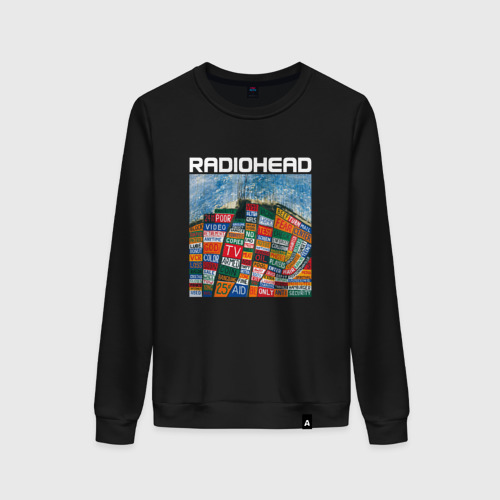 Женский свитшот хлопок Radiohead, цвет черный