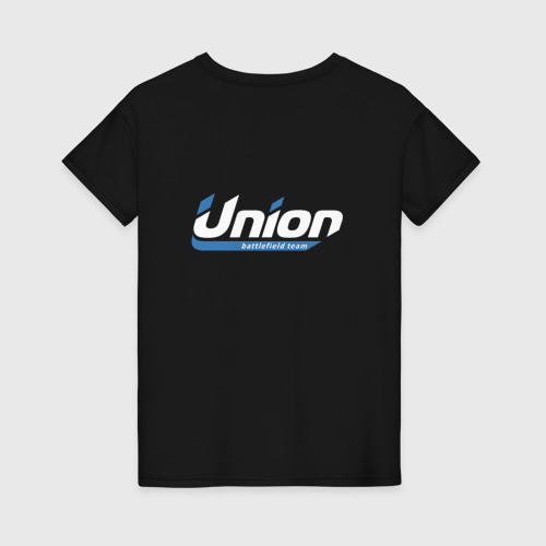 Женская футболка хлопок Union, цвет черный - фото 2