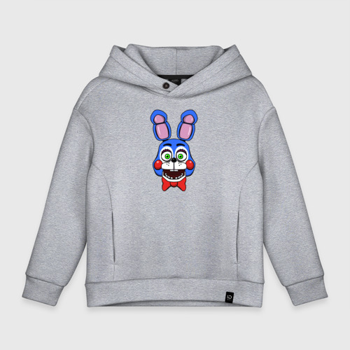 Детское худи Oversize хлопок Toy Bonnie FNAF, цвет меланж