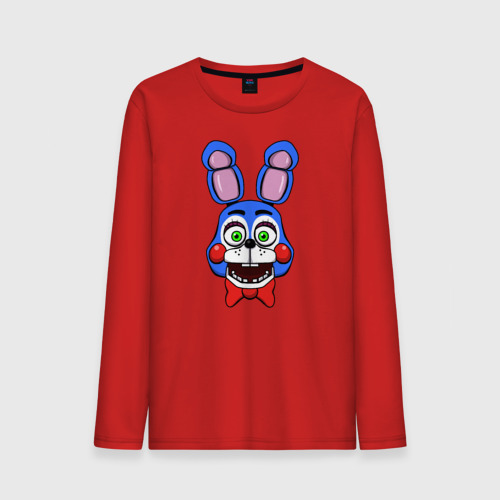 Мужской лонгслив хлопок Toy Bonnie FNAF, цвет красный