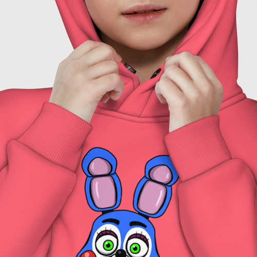 Детское худи Oversize хлопок Toy Bonnie FNAF, цвет коралловый - фото 7