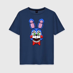 Женская футболка хлопок Oversize Toy Bonnie FNAF