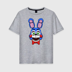 Женская футболка хлопок Oversize Toy Bonnie FNAF