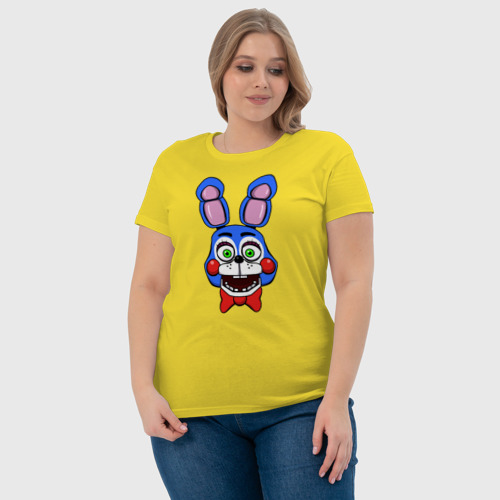 Женская футболка хлопок с принтом Toy Bonnie FNAF, фото #4