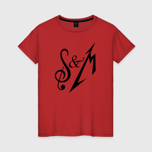 Женская футболка хлопок Metallica: S&M, цвет красный