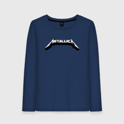 Женский лонгслив хлопок Логотип Metallica old logo