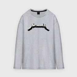 Женский лонгслив oversize хлопок Логотип Metallica old logo