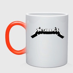 Кружка хамелеон Логотип Metallica old logo