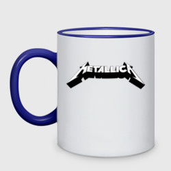 Кружка двухцветная Логотип Metallica old logo