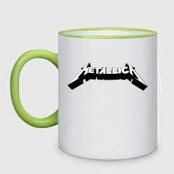 Кружка двухцветная Логотип Metallica old logo
