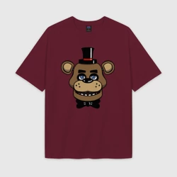 Женская футболка Oversize хлопок texturе Freddy FNAF