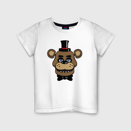 Детская футболка хлопок Freddy FNAF, цвет белый