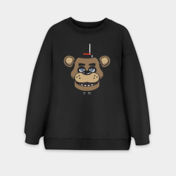 Женский свитшот oversize без начеса хлопок Freddy FNAF