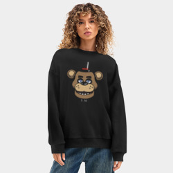 Женский свитшот oversize без начеса хлопок Freddy FNAF - фото 2