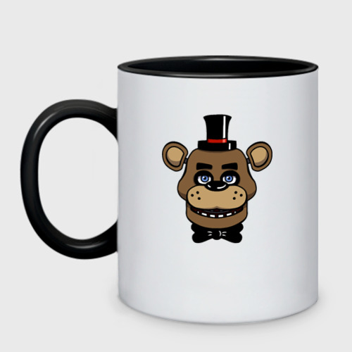 Кружка двухцветная Freddy FNAF, цвет белый + черный