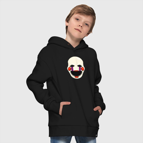 Детское худи Oversize хлопок Puppet FNAF Марионетка, цвет черный - фото 9