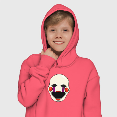 Детское худи Oversize хлопок Puppet FNAF Марионетка, цвет коралловый - фото 12