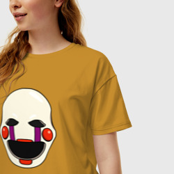 Женская футболка хлопок Oversize Puppet FNAF Марионетка - фото 2