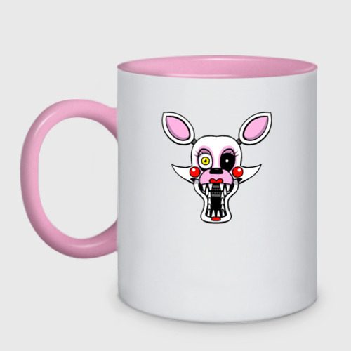 Кружка двухцветная Mangle FNAF, цвет белый + розовый