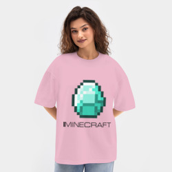 Женская футболка Oversize хлопок texturе Minecraft - фото 2