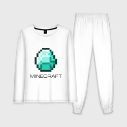 Женская пижама с лонгсливом хлопок Minecraft