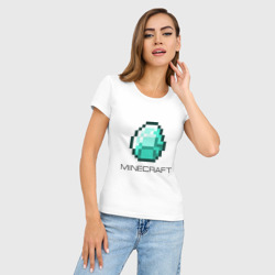 Женская футболка хлопок Slim Minecraft - фото 2