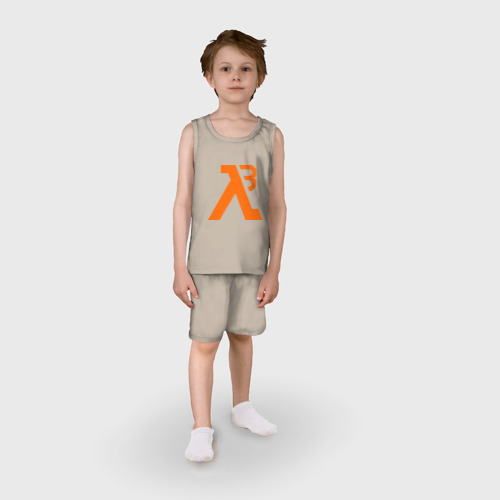Детская пижама с шортами хлопок Half-Life 3, цвет миндальный - фото 3
