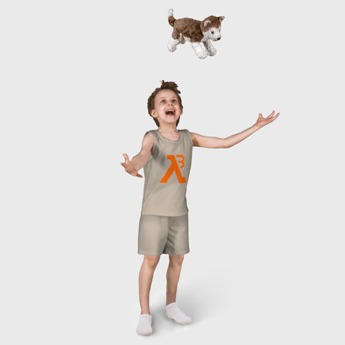 Детская пижама с шортами хлопок Half-Life 3, цвет миндальный - фото 5