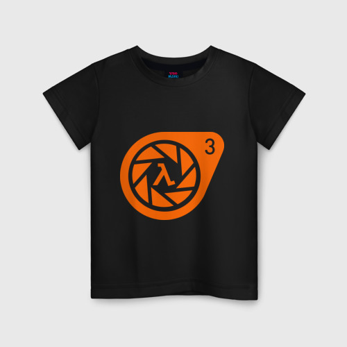 Детская футболка хлопок Half-Life 3, цвет черный