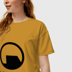 Женская футболка хлопок Oversize Black Mesa - фото 2