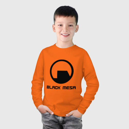 Детский лонгслив хлопок Black Mesa, цвет оранжевый - фото 3
