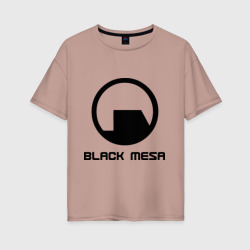 Женская футболка хлопок Oversize Black Mesa