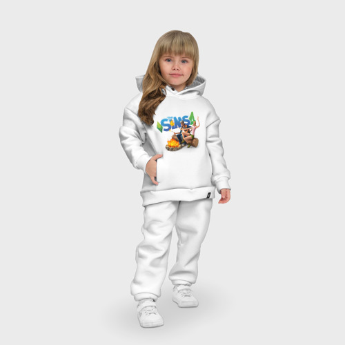 Детский костюм хлопок Oversize Костер, цвет белый - фото 7