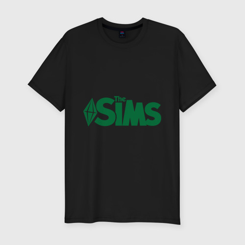 Мужская футболка хлопок Slim Sims, цвет черный