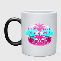 Кружка хамелеон Hotline Miami logo