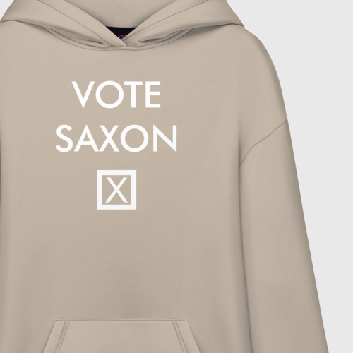 Худи SuperOversize хлопок Vote Saxon, цвет миндальный - фото 3