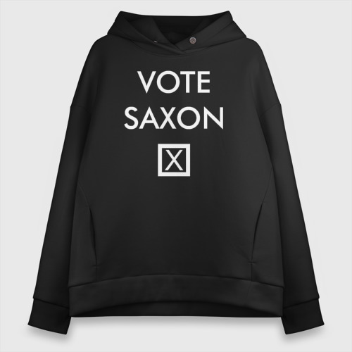 Женское худи Oversize хлопок Vote Saxon, цвет черный