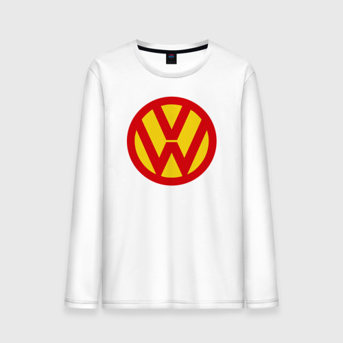Мужской лонгслив хлопок Super Volkswagen, цвет белый