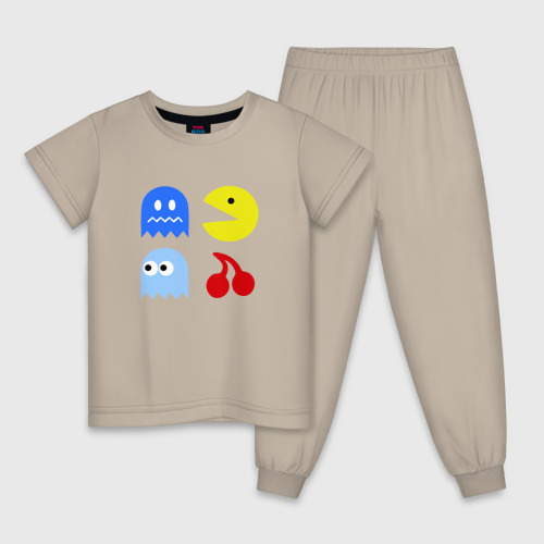 Детская пижама хлопок Packman, цвет миндальный