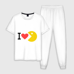 Мужская пижама хлопок I love Packman