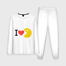 Мужская пижама с лонгсливом хлопок I love Packman