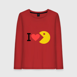 Женский лонгслив хлопок I love Packman