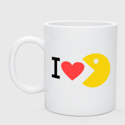 Кружка керамическая I love Packman