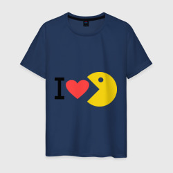 Мужская футболка хлопок I love Packman