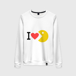 Женский свитшот хлопок I love Packman