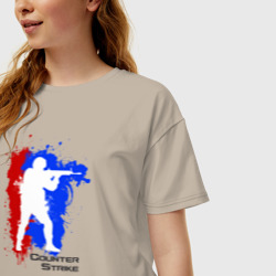 Женская футболка хлопок Oversize Counter Strike - фото 2