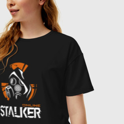 Женская футболка хлопок Oversize Stalker - фото 2