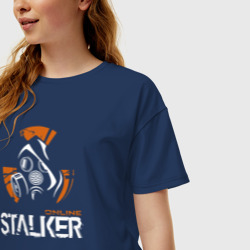 Женская футболка хлопок Oversize Stalker - фото 2