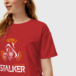 Женская футболка хлопок Oversize Stalker - фото 2