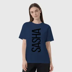 Женская футболка хлопок Oversize Саша - фото 2